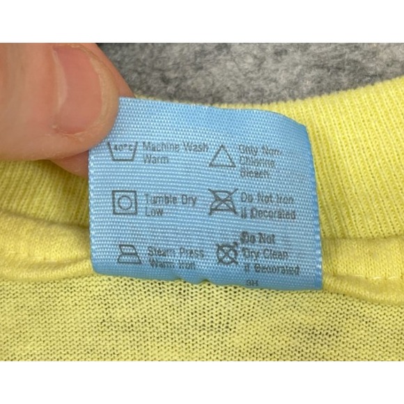 Vintage 80s Jesus T Yellow Medium Stedman - Picture 8 of 15